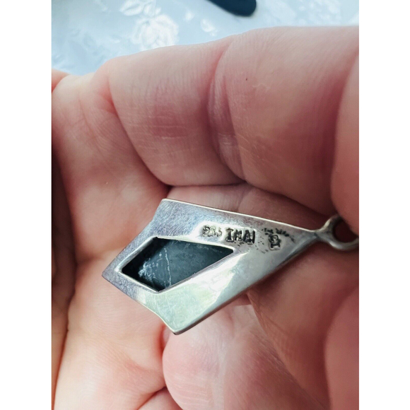 Vintage Sterling Silver, Black Onyx and Marcasite Post Earrings 1.5 Inch - Picture 2 of 4